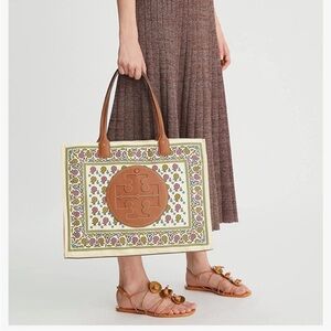 Last one! Tory Burch Ella Tote- Ivory Daisy
